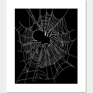 Gothic Spider on Web Posters and Art